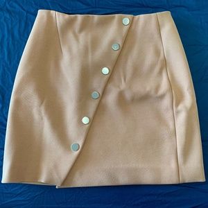 Maje Button Front Skirt Size 38 Fr/Size 4 US Light Beige